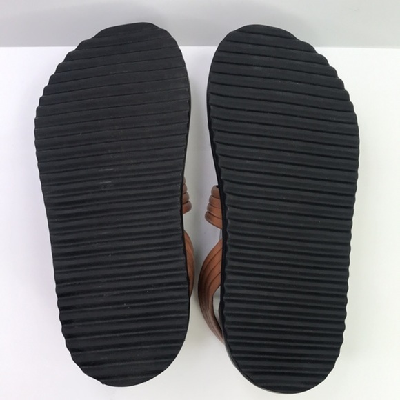 ASTER Harriet Women's Brown & Black Strappy Sandals Ankle Buckle Strap Sz 7 - Picture 8 of 8